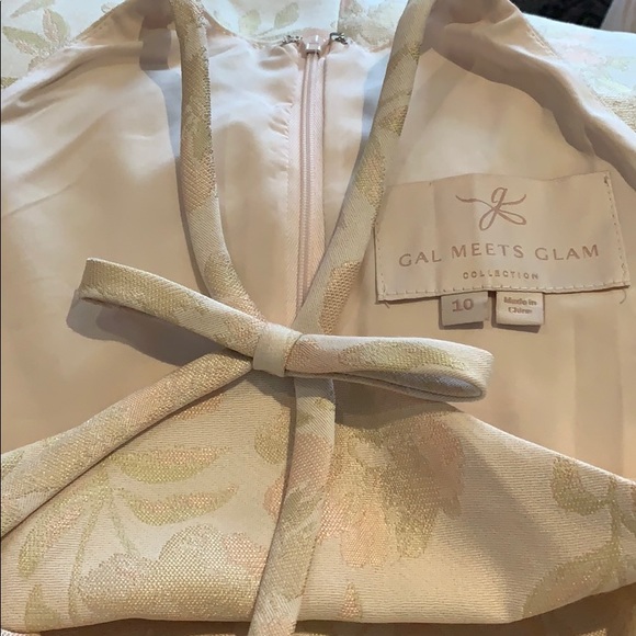 Gal Meets Glam Evelyn Holly Jacquard Halter Dress - Picture 11 of 14